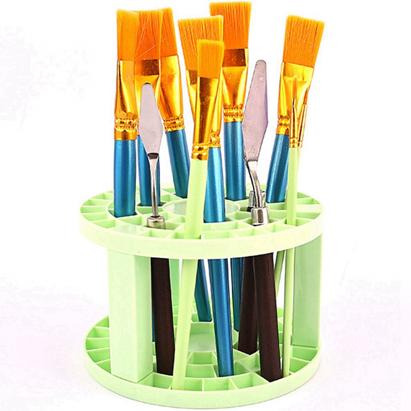 Apvalios skylės dažų šepetėlio laikiklis, rankdarbių dažų ir makiažo šepetėlių laikiklis, žymeklio laikiklis, rašiklio laikiklis ir rašiklis