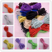 5 yard/tétel 2,0 2,5 mm magas, rugalmas szalagok orsó varrópánt Kerek rugalmas zsinór, barkácsolás, kézzel készített varróanyagok