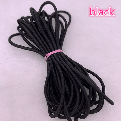 5 yard/tétel 2,0 2,5 mm magas, rugalmas szalagok orsó varrópánt Kerek rugalmas zsinór, barkácsolás, kézzel készített varróanyagok