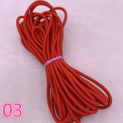 5 yard/tétel 2,0 2,5 mm magas, rugalmas szalagok orsó varrópánt Kerek rugalmas zsinór, barkácsolás, kézzel készített varróanyagok