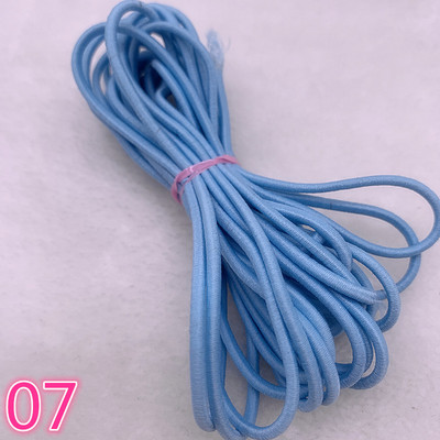 5 yard/tétel 2,0 2,5 mm magas, rugalmas szalagok orsó varrópánt Kerek rugalmas zsinór, barkácsolás, kézzel készített varróanyagok