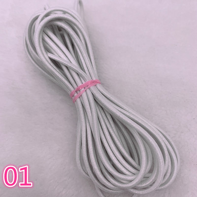 5 yard/tétel 2,0 2,5 mm magas, rugalmas szalagok orsó varrópánt Kerek rugalmas zsinór, barkácsolás, kézzel készített varróanyagok