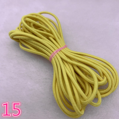5 yard/tétel 2,0 2,5 mm magas, rugalmas szalagok orsó varrópánt Kerek rugalmas zsinór, barkácsolás, kézzel készített varróanyagok