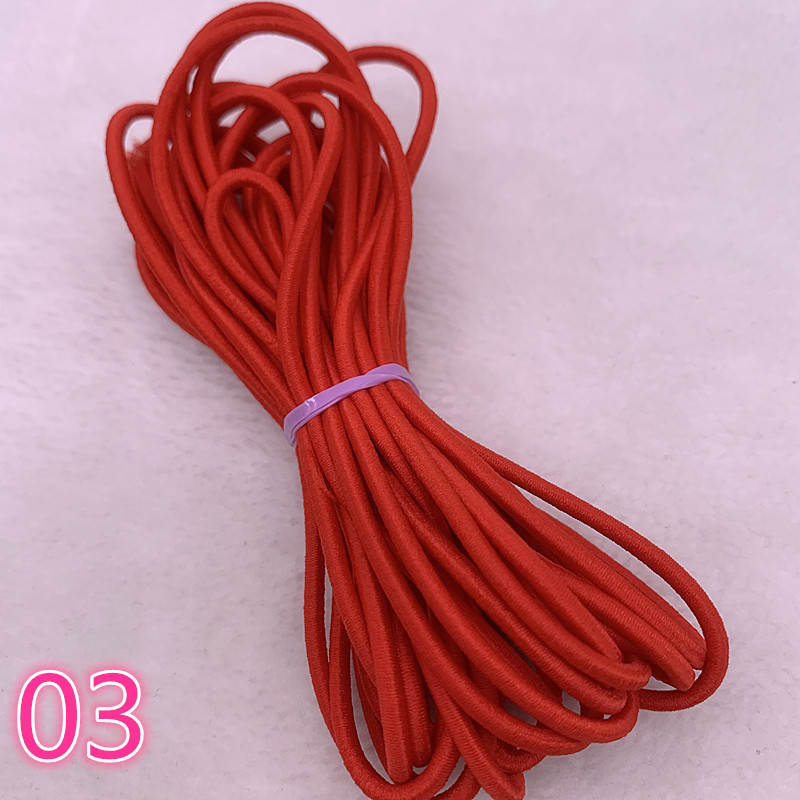 5 yard/tétel 2,0 2,5 mm magas, rugalmas szalagok orsó varrópánt Kerek rugalmas zsinór, barkácsolás, kézzel készített varróanyagok