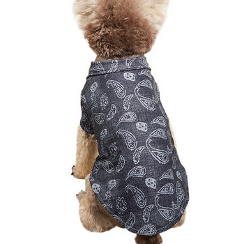 Τυπωμένο πουκάμισο για σκύλους καλοκαιρινά ενδύματα κατοικίδιων ζώων Μπλουζάκι για σκύλους γάτα αναπνεύσιμο πουκάμισο για μικρό μεσαίο μεγάλο σκυλί