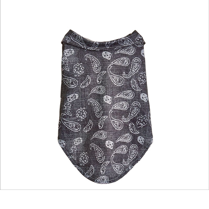 Apdrukāts suņu krekls Vasaras apģērbs mājdzīvniekiem Tautas stils suņu kaķu T-krekls Elpojošs kucēnu krekls mazam vidējam lielam sunim