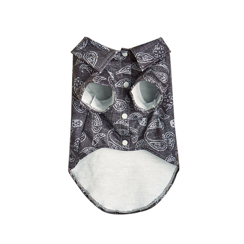 Apdrukāts suņu krekls Vasaras apģērbs mājdzīvniekiem Tautas stils suņu kaķu T-krekls Elpojošs kucēnu krekls mazam vidējam lielam sunim