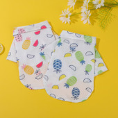 Vasaras viegls mājdzīvnieku suņu apģērbs multfilma ar ananāsu apdruku Poliestera mīksts kaķēnu krekls Dizaina apģērbs mājdzīvniekiem kaķiem