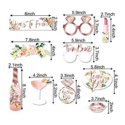 Bride To Be Wedding Photo Booth Props Just Married Photobooth Hen Party Decorations Team Νυφικό ντους Bachelorette Party