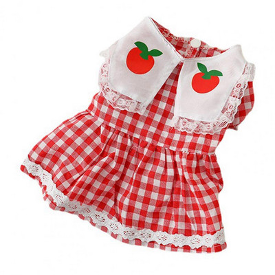 Modes mājdzīvnieku kostīms, ērts mazgājams spilgtas krāsas vasaras skaista kucēna kleita