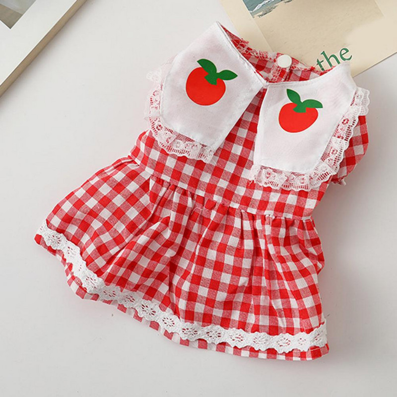 Modes mājdzīvnieku kostīms, ērts mazgājams spilgtas krāsas vasaras skaista kucēna kleita