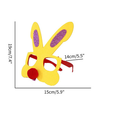 Újévi dekorációk 2023-hoz Fényképészeti kellékek A Nyúl éve Nyulak Szemüvegek Photobooth Húsvéti parti dekorációk