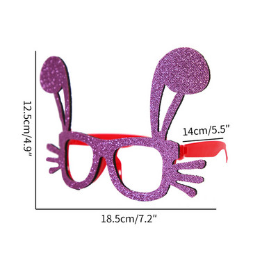 Újévi dekorációk 2023-hoz Fényképészeti kellékek A Nyúl éve Nyulak Szemüvegek Photobooth Húsvéti parti dekorációk
