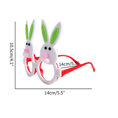 Újévi dekorációk 2023-hoz Fényképészeti kellékek A Nyúl éve Nyulak Szemüvegek Photobooth Húsvéti parti dekorációk