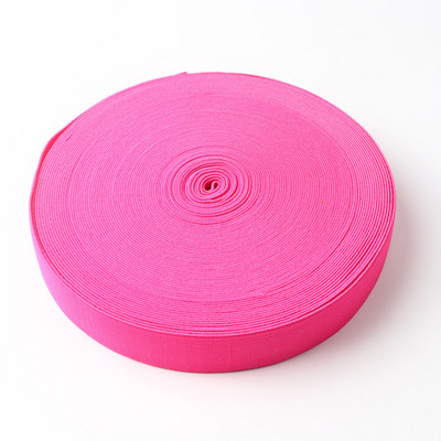 25Mm színes rugalmas szalag vastag lapos fonott puha gumi spandex heveder varró csipke dekoratív öv ruházati kiegészítők 1M