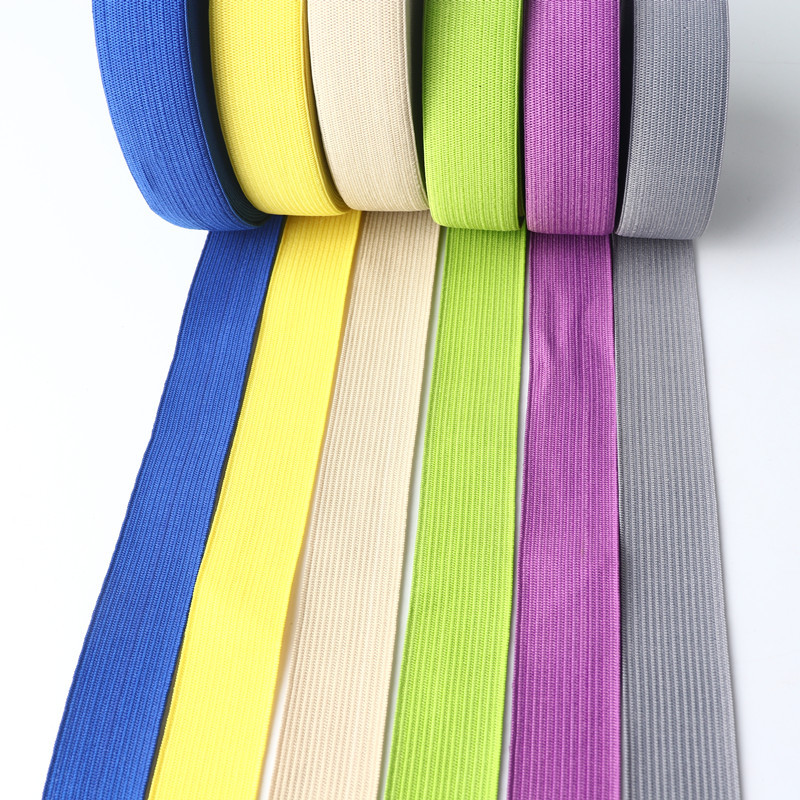 25Mm színes rugalmas szalag vastag lapos fonott puha gumi spandex heveder varró csipke dekoratív öv ruházati kiegészítők 1M