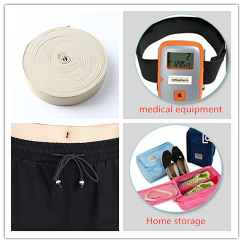 25Mm színes rugalmas szalag vastag lapos fonott puha gumi spandex heveder varró csipke dekoratív öv ruházati kiegészítők 1M