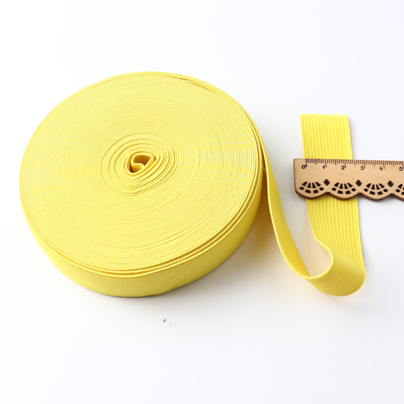 25Mm színes rugalmas szalag vastag lapos fonott puha gumi spandex heveder varró csipke dekoratív öv ruházati kiegészítők 1M