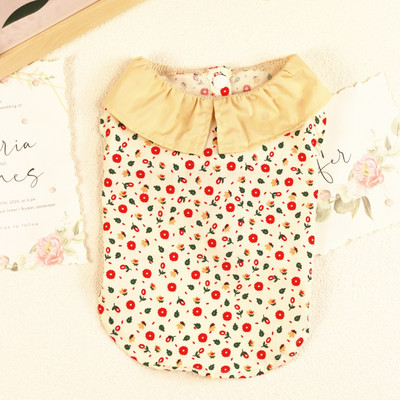 Nyári tavaszi virágmintás kisállatruhák édes ingek kis és közepes kutyáknak bichon mackó schnauzer kölyök jelmezek