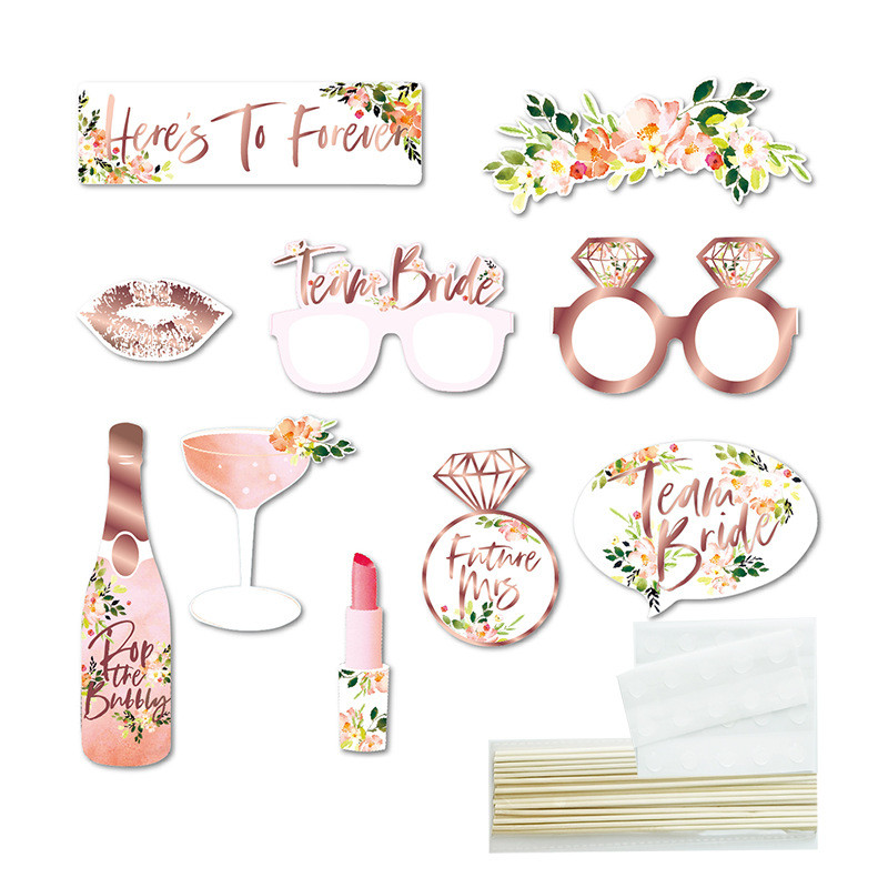 10 gab. Līgava, kas būs komandas līgava, papīra foto kabīnes rekvizīti kāzu līgavas dušas dekorēšanai vecmeitu vakara piederumi