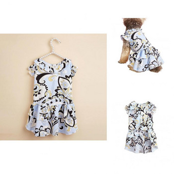 Μοντέρνο φόρεμα για κατοικίδια, όχι στενό, ζωηρό χρώμα, προμήθειες για κατοικίδια Άνετα ρούχα για κουτάβια Φούστα με έθνικ μοτίβο
