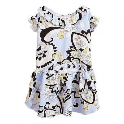 Modes mājdzīvnieku kleita, kas nav stingra, dinamiskas krāsas mājdzīvnieku piederumi Ērts kucēnu apģērbs Etniska raksta svārki