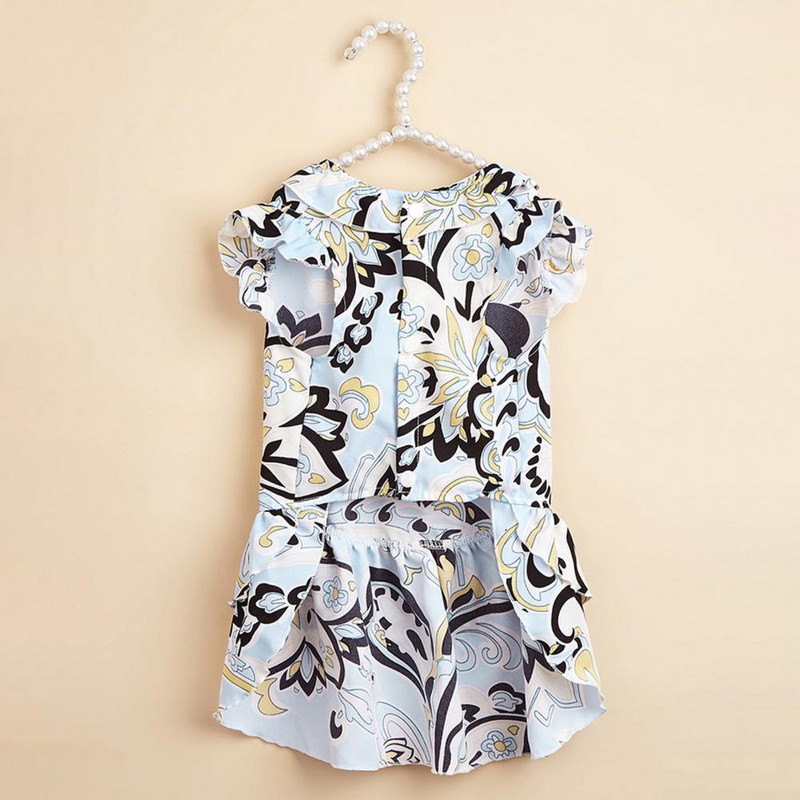 Modes mājdzīvnieku kleita, kas nav stingra, dinamiskas krāsas mājdzīvnieku piederumi Ērts kucēnu apģērbs Etniska raksta svārki