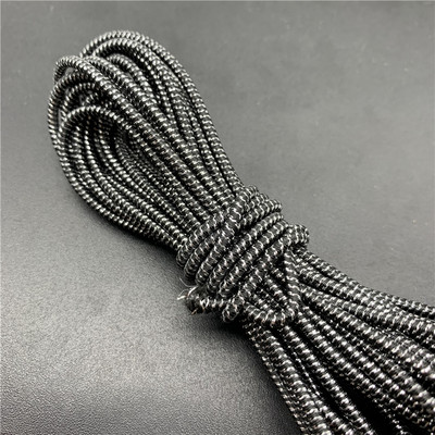 5 jardi/partija 2,5 mm krāsaina apaļa, augsta elastīga šūšana elastīga lente Fiat gumijas josla jostasvietas stiepes virve elastīga lente