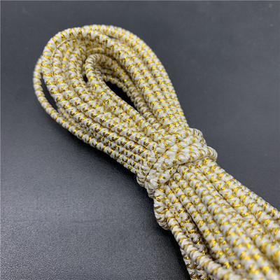 5 jardi/partija 2,5 mm krāsaina apaļa, augsta elastīga šūšana elastīga lente Fiat gumijas josla jostasvietas stiepes virve elastīga lente