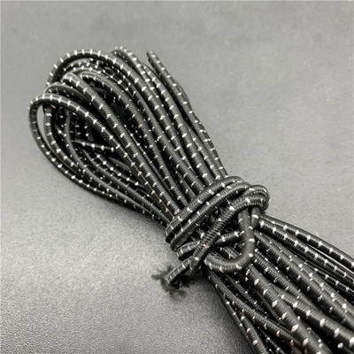 5 jardi/partija 2,5 mm krāsaina apaļa, augsta elastīga šūšana elastīga lente Fiat gumijas josla jostasvietas stiepes virve elastīga lente