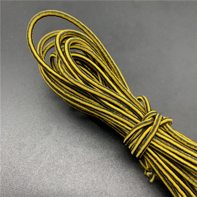 5 jardi/partija 2,5 mm krāsaina apaļa, augsta elastīga šūšana elastīga lente Fiat gumijas josla jostasvietas stiepes virve elastīga lente