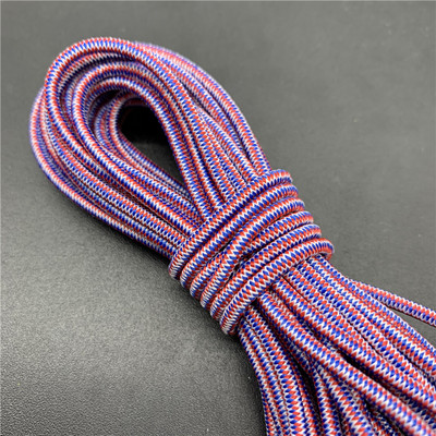 5 jardi/partija 2,5 mm krāsaina apaļa, augsta elastīga šūšana elastīga lente Fiat gumijas josla jostasvietas stiepes virve elastīga lente