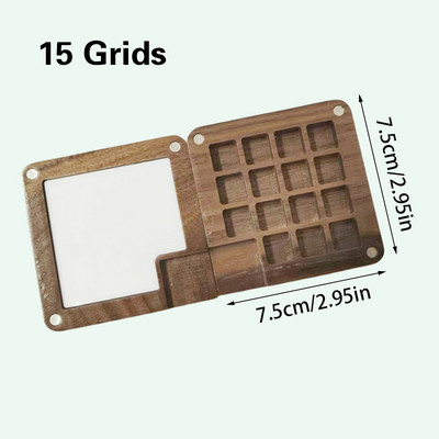 Nešiojami kelioniniai mediniai rankų darbo akvarelinių dažų paletės aliejinių dažų dėklo dėžutė tuščia dėžutė mini juodo riešutmedžio dažų dėžutės dažų tiekimas