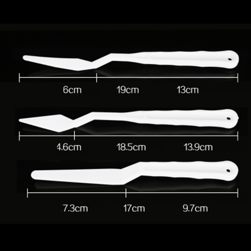 6 vnt / rinkinys Plastikinis tapybos peilis Mentele Paletė Peilis Aliejinės tapybos priedai Spalvų maišymas aliejiniam, drobės, akrilo tapybai