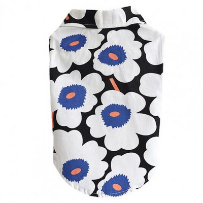 Suņu krekls ar ziedu apdruku Nesarūkošs ikdienas mājdzīvnieku T-krekls ar divām kājām mājdzīvnieku drēbēm одежда для собак
