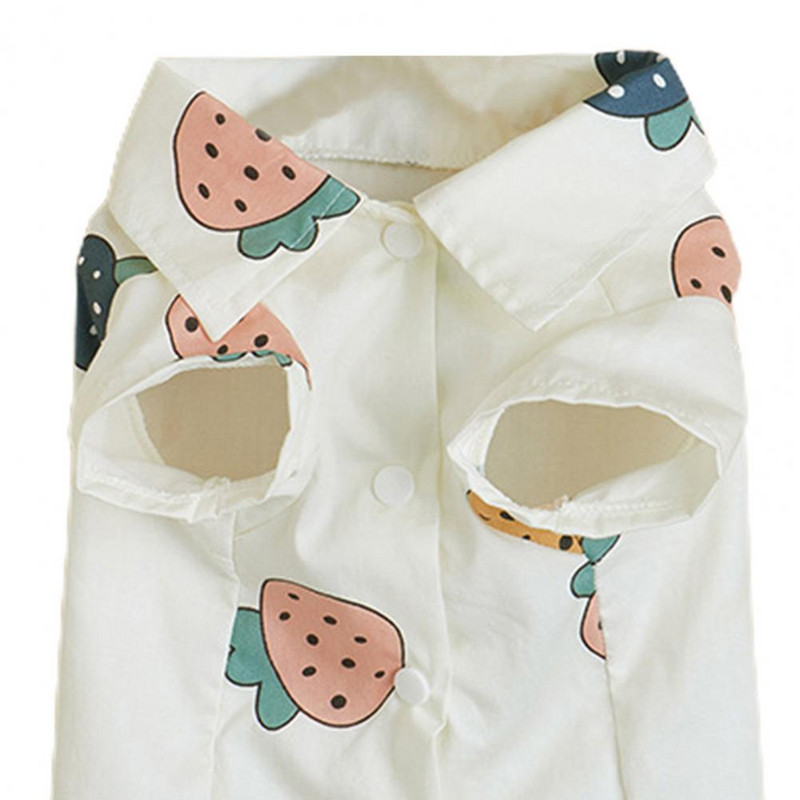 Kutya/macska ing epermintás, légáteresztő, rövid ujjú kisállat nyári kétlábú ing kutyaruhákhoz