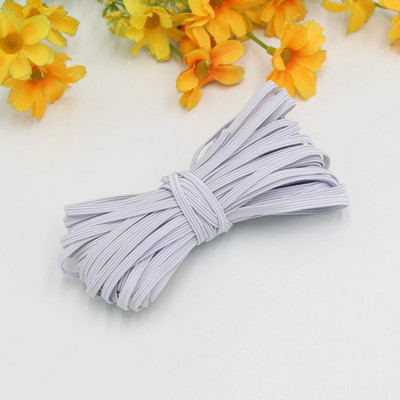 10 metru/partija elastīgā lente 3 mm 6 mm 8 mm 10 mm12 mm šūšanas maskas lente augstas kvalitātes plakanas elastīgās lentes apakšveļas pidžamas saišu apdarei