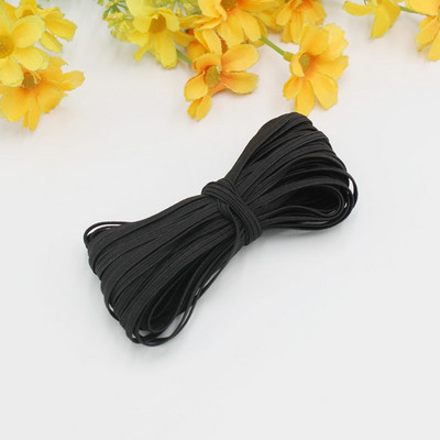 10 metru/partija elastīgā lente 3 mm 6 mm 8 mm 10 mm12 mm šūšanas maskas lente augstas kvalitātes plakanas elastīgās lentes apakšveļas pidžamas saišu apdarei