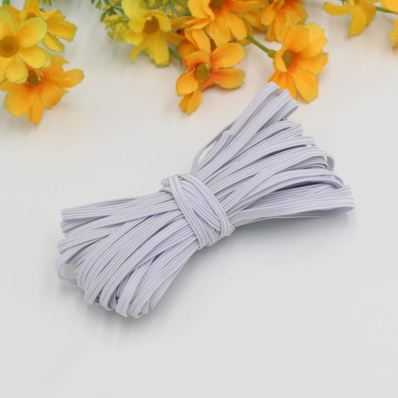 10 metru/partija elastīgā lente 3 mm 6 mm 8 mm 10 mm12 mm šūšanas maskas lente augstas kvalitātes plakanas elastīgās lentes apakšveļas pidžamas saišu apdarei