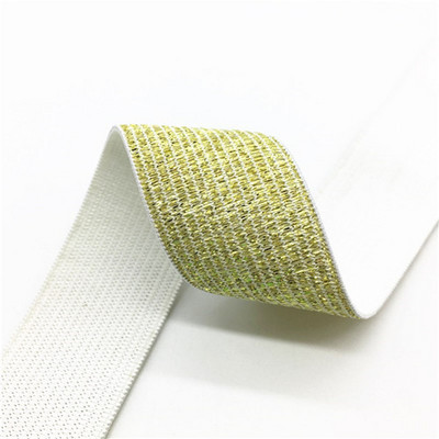 Mirdzoša elastīga lente 25 mm neilona krāsaina svītra, jostas jostasvieta, gumija