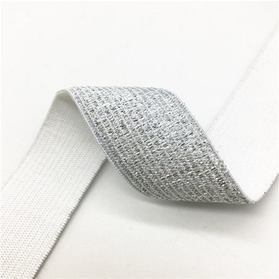 Mirdzoša elastīga lente 25 mm neilona krāsaina svītra, jostas jostasvieta, gumija