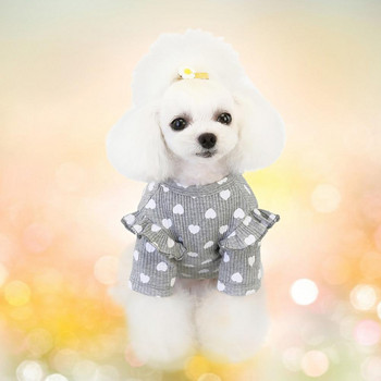 Πουκάμισο για κατοικίδια Γιλέκο βαμβακερό μπλουζάκι Μικρά σκυλιά καλοκαιρινό μπλουζάκι κατοικίδιων ζώων Χαριτωμένο τύπωμα ελαστικό βαμβακερό μπλουζάκι για φθινοπωρινές στολές