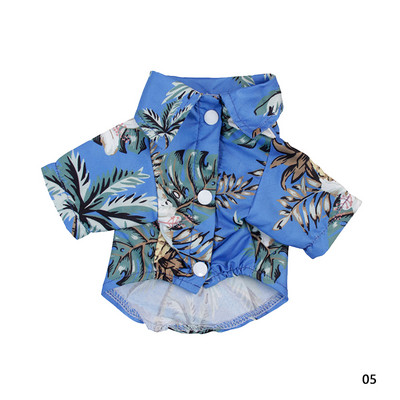 Jauns Havaju salu stila mājdzīvnieku apģērbs ar apdruku vasaras kokvilnas krekls, elpojošs mazam sunim, kaķim, rotaļlieta, svars 1,65-8 kg, mājdzīvnieku apģērbs XS-XXL