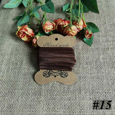 5 jardi 15 mm vienkrāsains, spīdīgs salocījums pāri elastīgai FOE spandeksa lentei bērniem matu kaklasaites galvas saite Lente mežģīņu apdares šūšana