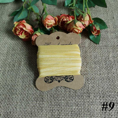 5 jardi 15 mm vienkrāsains, spīdīgs salocījums pāri elastīgai FOE spandeksa lentei bērniem matu kaklasaites galvas saite Lente mežģīņu apdares šūšana