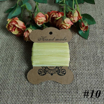 5 jardi 15 mm vienkrāsains, spīdīgs salocījums pāri elastīgai FOE spandeksa lentei bērniem matu kaklasaites galvas saite Lente mežģīņu apdares šūšana