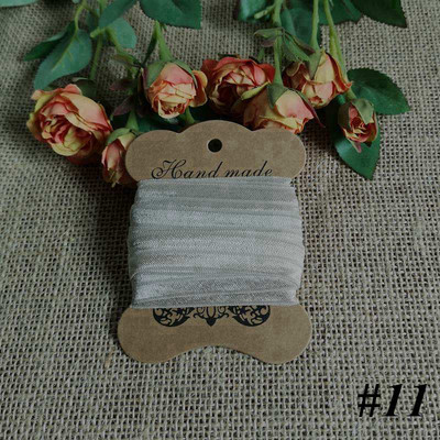 5 jardi 15 mm vienkrāsains, spīdīgs salocījums pāri elastīgai FOE spandeksa lentei bērniem matu kaklasaites galvas saite Lente mežģīņu apdares šūšana