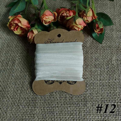 5 jardi 15 mm vienkrāsains, spīdīgs salocījums pāri elastīgai FOE spandeksa lentei bērniem matu kaklasaites galvas saite Lente mežģīņu apdares šūšana