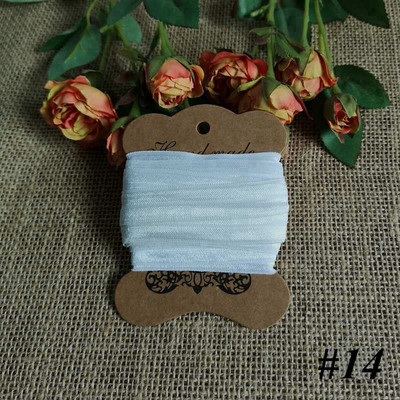 5 jardi 15 mm vienkrāsains, spīdīgs salocījums pāri elastīgai FOE spandeksa lentei bērniem matu kaklasaites galvas saite Lente mežģīņu apdares šūšana