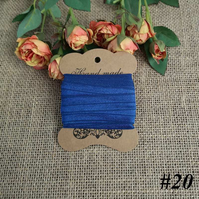 5 jardi 15 mm vienkrāsains, spīdīgs salocījums pāri elastīgai FOE spandeksa lentei bērniem matu kaklasaites galvas saite Lente mežģīņu apdares šūšana